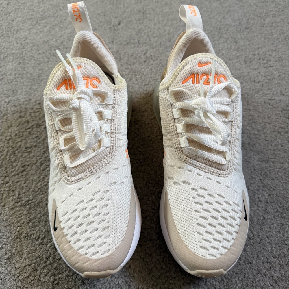 Nike Air Max 270 Cream and Tan Sneakers - Picture 5 of 7